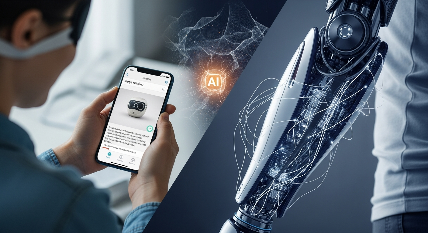 How AI assists disabled individuals with tools like image reading and smart prosthetics.