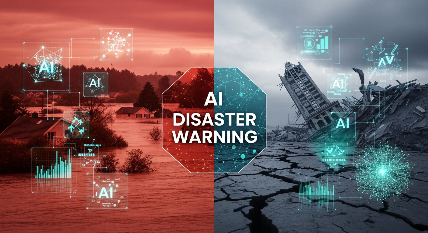 How AI is used in disaster warning systems like floods and earthquakes.